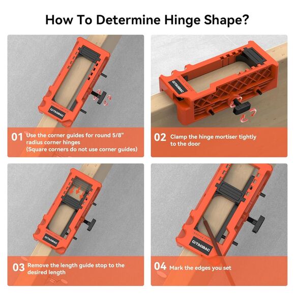 Door Hinge Jig, Door Hinge Router Template, Door Hinge Mortise - Picture 4 of 7